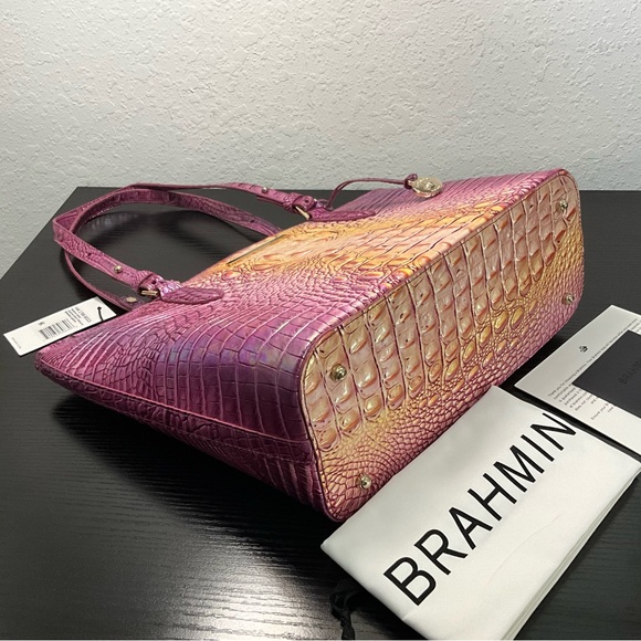 Brahmin Medium Asher GRAPEFRUIT OMBRE MELBOURNE W/ Eye NWT - Picture 5 of 8